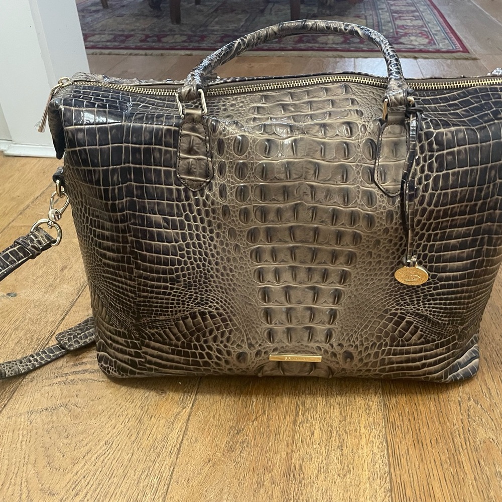 Brahmin  Duxbury Weekender Brindle Travel Bag with Structured Interior - Picture 4 of 4